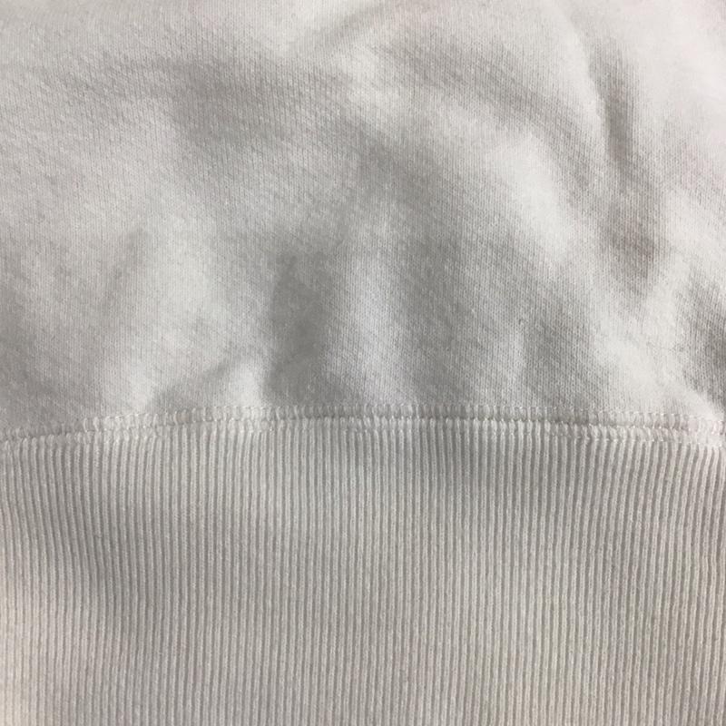 パパス PAPAS トレーナー 長袖 長袖トレーナー スウェット クルーネック リブスウェットカットソー L ロゴ、文字 白 / ホワイト /  メンズ USED 古着 中古 10123133