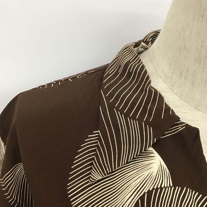 デュークカハナモク DUKE KAHANAMOKU シャツ、ブラウス 半袖 DK37570 DUKE S SHELL スペシャルエディション アロハシャツ 箱有 L 総柄 茶 / ブラウン /  メンズ USED 古着 中古 10107551