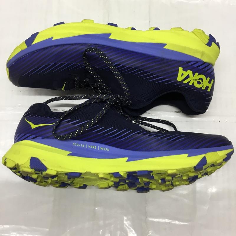 ホカオネオネ HOKA ONEONE スニーカー スニーカー 1110496 Torrent 2 27cm 27.0cm ロゴ、文字 紺 / ネイビー / X 黄 / イエロー /  メンズ USED 古着 中古 10121816