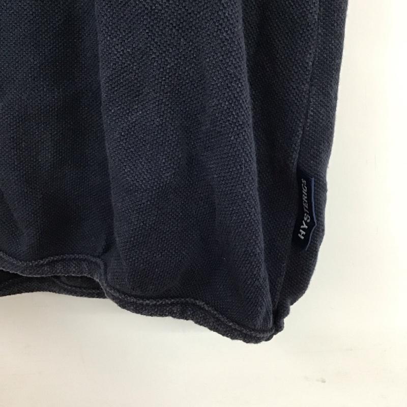 ヒステリックグラマー HYSTERIC GLAMOUR ポロシャツ 半袖 2CH-3910 胸ポケット FREE ロゴ、文字 紺 / ネイビー /  レディース USED 古着 中古 10133561