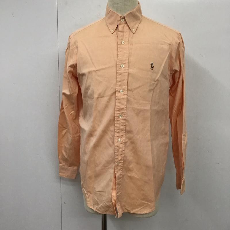 ラルフローレン RALPHLAUREN シャツ、ブラウス 長袖 ボタンダウン CLASSIC FIT ワンポイント 橙 / オレンジ /  メンズ USED 古着 中古 10114552