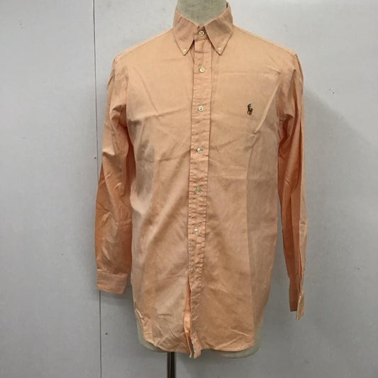 ラルフローレン RALPHLAUREN シャツ、ブラウス 長袖 ボタンダウン CLASSIC FIT ワンポイント 橙 / オレンジ /  メンズ USED 古着 中古 10114552