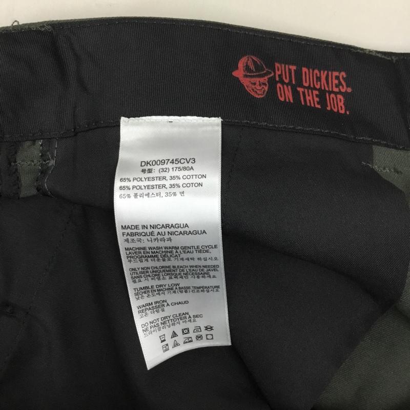 ディッキーズ Dickies パンツ ワークパンツ、ペインターパンツ ワークパンツ スリムパンツ カジュアルパンツ 32インチ ロゴ、文字 カーキ / カーキ /  メンズ USED 古着 中古 10121984