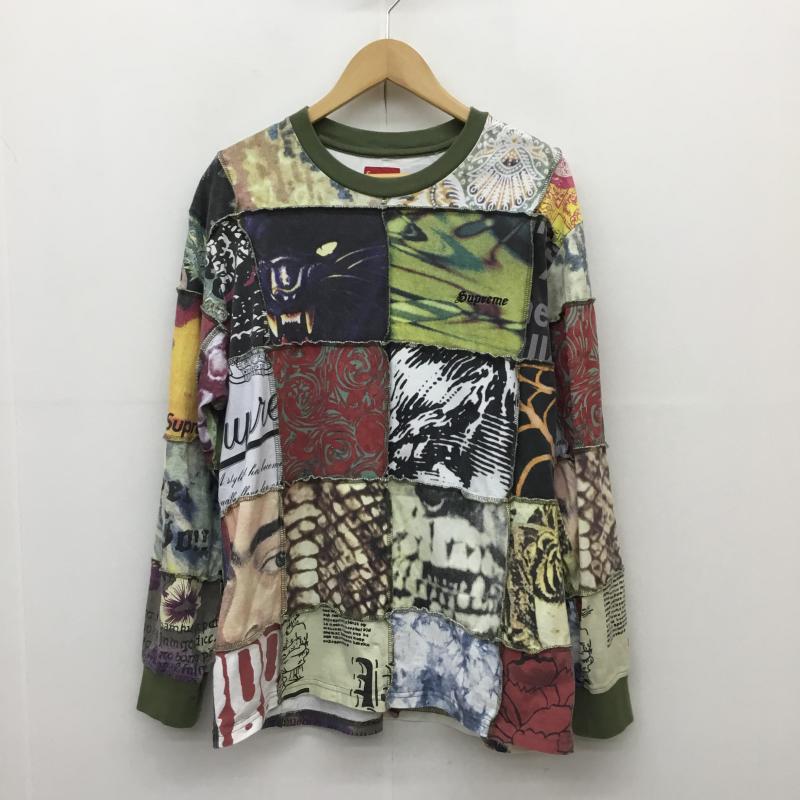 シュプリーム Supreme Tシャツ 長袖 Supreme Mosaic patchwork L/S Top M 総柄 緑 / グリーン /  メンズ USED 古着 中古 10122372