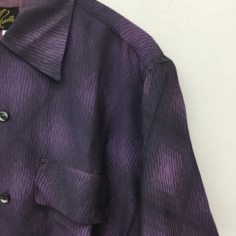 ニードルス Needles シャツ、ブラウス 半袖 レーヨン　MR151 L 総柄 紫 / パープル /  メンズ USED 古着 中古 10127269