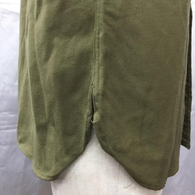 ミリタリー ミリタリー シャツ、ブラウス 長袖 ミリタリーシャツ 長袖シャツ ジャケット 無地 カーキ / カーキ /  メンズ USED 古着 中古 10112326