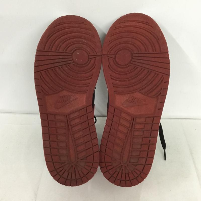 ナイキ NIKE スニーカー スニーカー 554724-074 AIR JORDAN 1 MID 26cm 26.0cm ロゴ、文字 黒 / ブラック / X 赤 / レッド /  メンズ USED 古着 中古 10136292