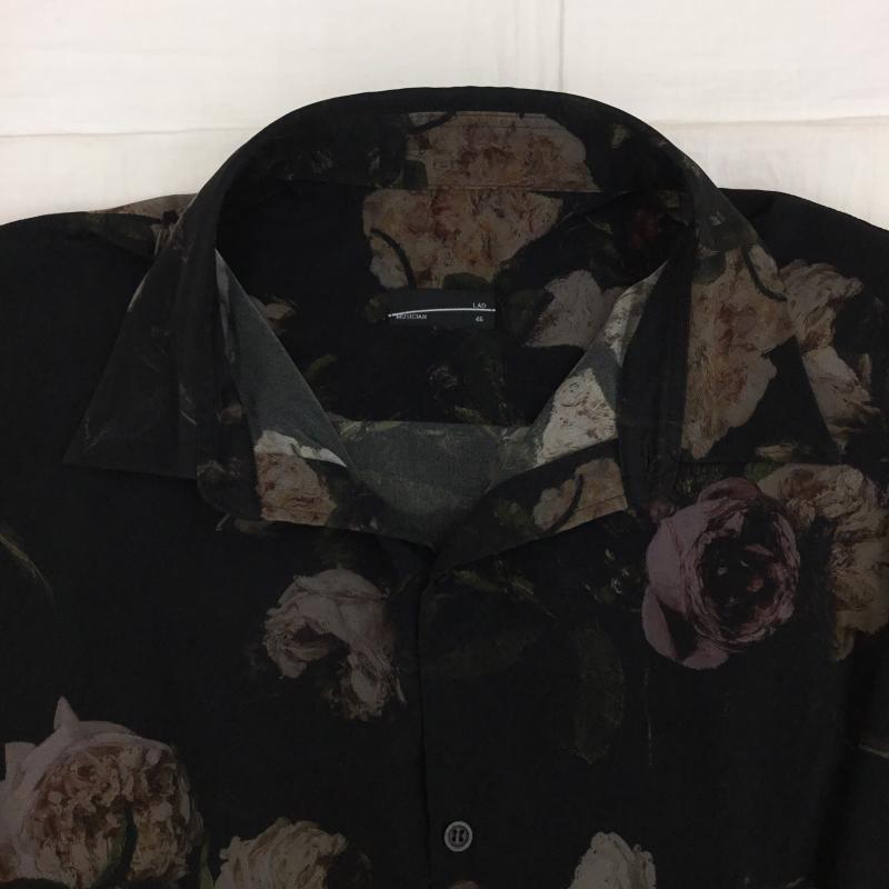 ラッドミュージシャン LAD MUSICIAN シャツ、ブラウス 長袖 46 花柄 黒 / ブラック /  メンズ USED 古着 中古 10141053