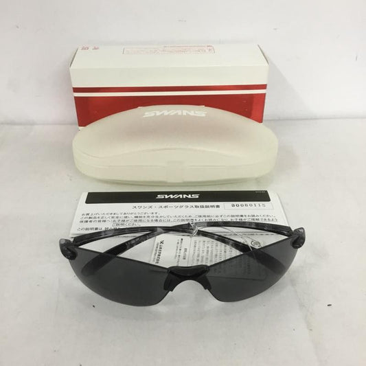 スワンズ Swans めがね・サングラス サングラス SALF-0001 スポーツサングラス 箱有 ロゴ、文字 黒 / ブラック /  メンズ USED 古着 中古 10140838