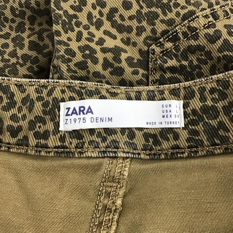 ザラ ZARA スカート ひざ丈スカート デニムスカート タイトスカート センタースリット ストレッチ L 総柄 マルチカラー / マルチカラー /  レディース USED 古着 中古 10147656