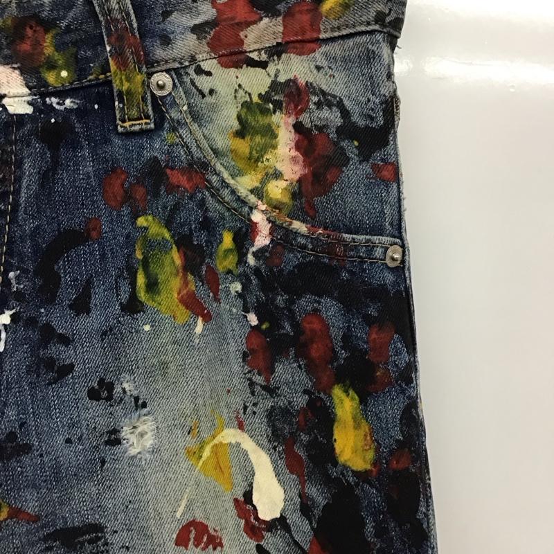 ディースクエアード DSQUARED2 パンツ デニム、ジーンズ ペイントデニムパンツ 44 プリント マルチカラー / マルチカラー /  メンズ USED 古着 中古 10117163