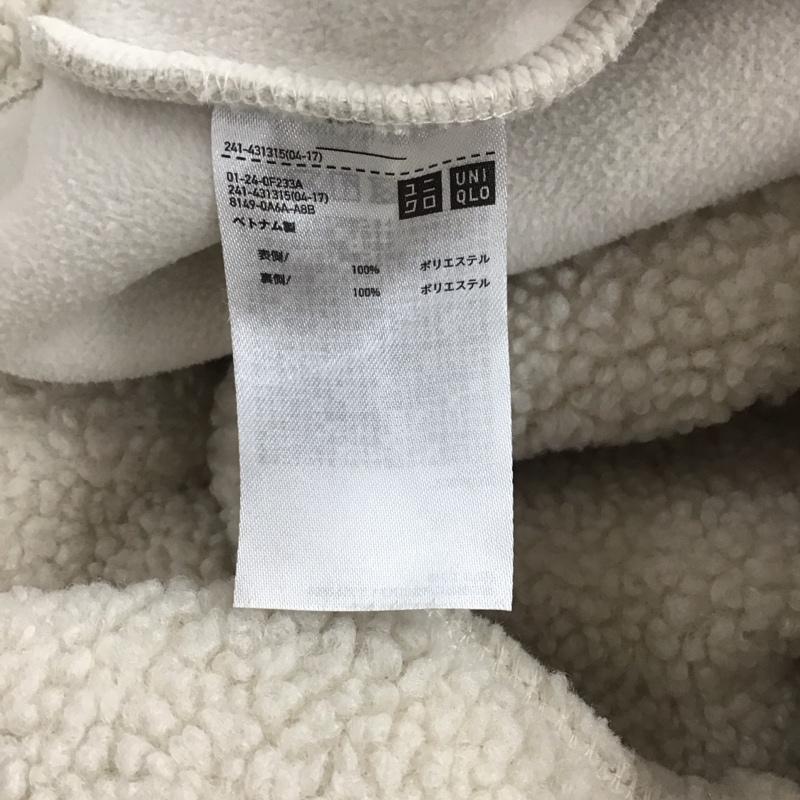 ユニクロ UNIQLO コート コート一般 241-431315 ボアフリースノーカラーコート S 無地 白 / ホワイト /  レディース USED 古着 中古 10141103