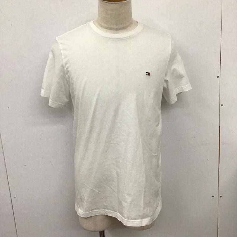トミーヒルフィガー TOMMY HILFIGER Tシャツ 半袖 半袖カットソー プリントTシャツ クルーネックカットソー M ロゴ、文字 白 / ホワイト /  メンズ USED 古着 中古 10127635