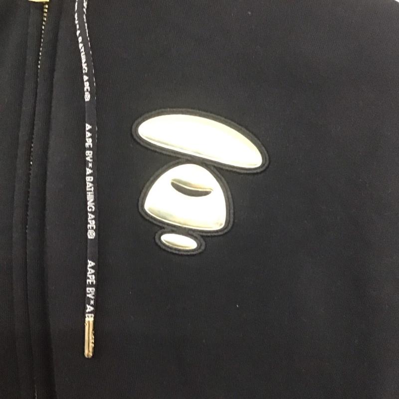 エーエイプバイアベイシングエイプ AAPE BY A BATHING APE パーカー 長袖 ジップアップパーカー 長袖パーカー カジュアルジャケット M ロゴ、文字 黒 / ブラック /  メンズ USED 古着 中古 10145730