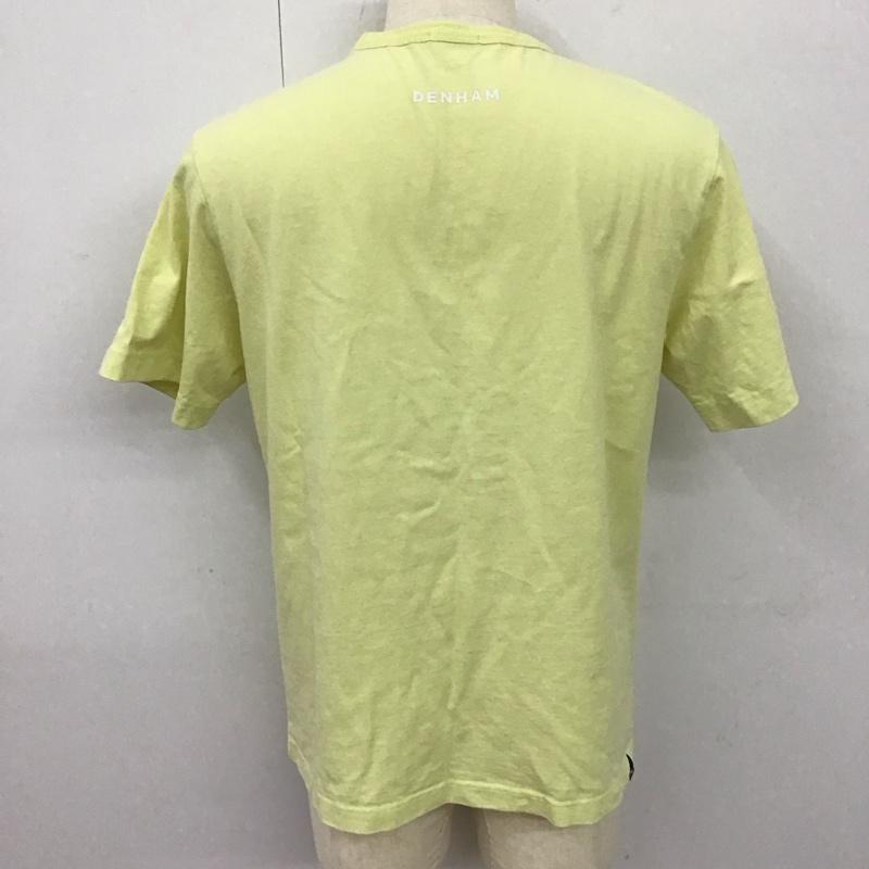 デンハム DENHAM Tシャツ 半袖 半袖カットソー プリントTシャツ クルーネックカットソー M ロゴ、文字 黄 / イエロー /  メンズ USED 古着 中古 10113119