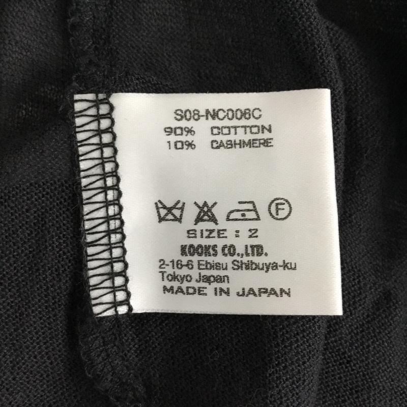 ナンバーナイン NUMBER (N)INE Tシャツ 半袖 Brads期 Vネック 2 ロゴ、文字 黒 / ブラック /  メンズ USED 古着 中古 10119769