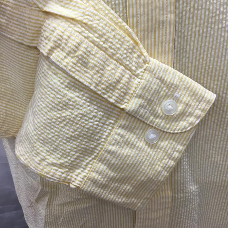 エルエルビーン L.L.Bean シャツ、ブラウス 長袖 ボタンダウンシャツ M ストライプ 黄 / イエロー / X 白 / ホワイト /  メンズ USED 古着 中古 10112760