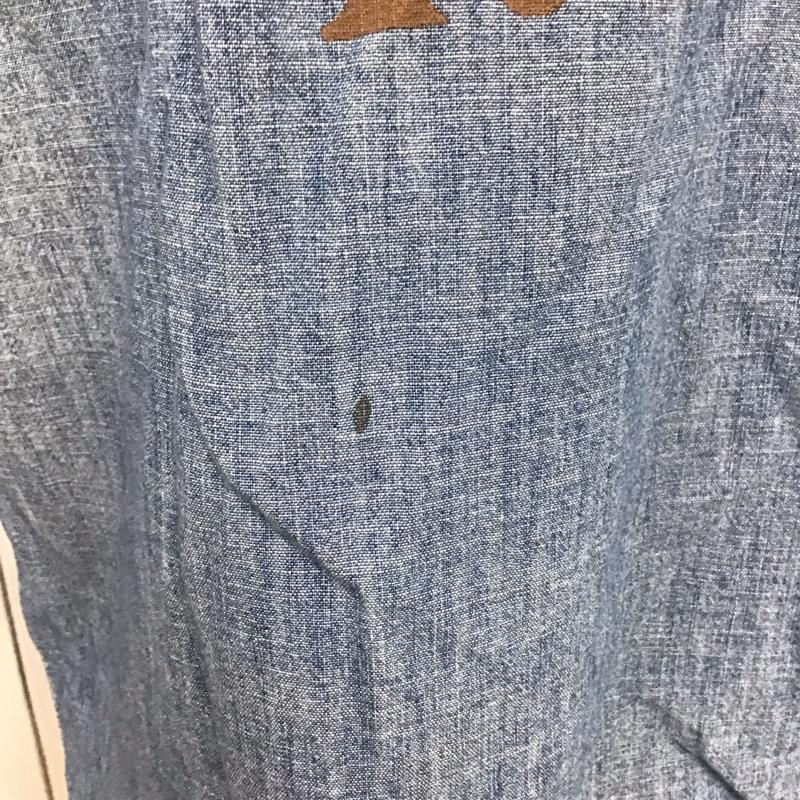 ポロラルフローレン POLO RALPH LAUREN シャツ、ブラウス 長袖 ワークシャツ デニムシャツ バックプリント M ロゴ、文字 青 / ブルー /  メンズ USED 古着 中古 10123671