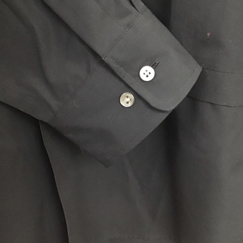 ユニクロ UNIQLO シャツ、ブラウス 長袖 331-436112 スーピマコットンシャツ 長袖シャツ L 無地 黒 / ブラック /  メンズ USED 古着 中古 10148816