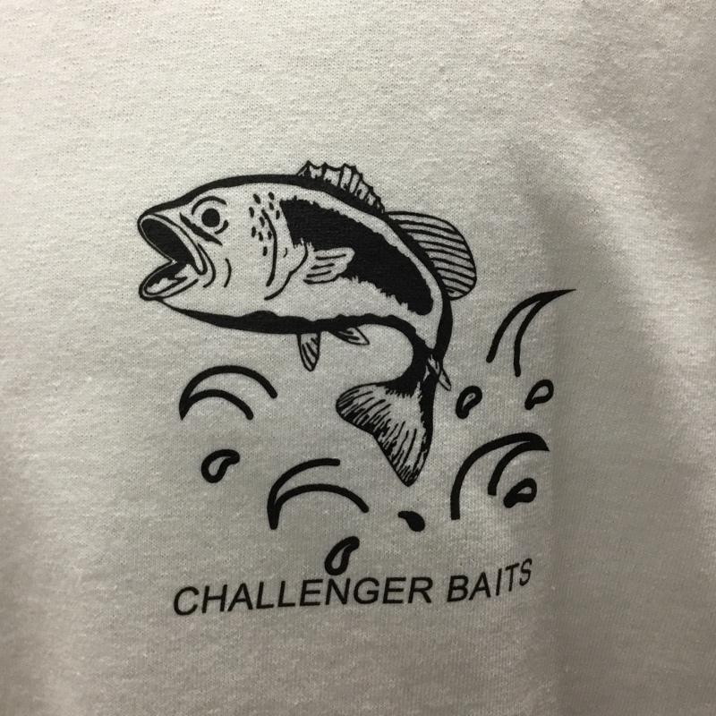 チャレンジャー CHALLENGER Tシャツ 長袖 CLG-TA 022-013 Gary YAMAMOTO LS BAITS TEE タグ付き L ロゴ、文字 白 / ホワイト /  メンズ USED 古着 中古 10109674