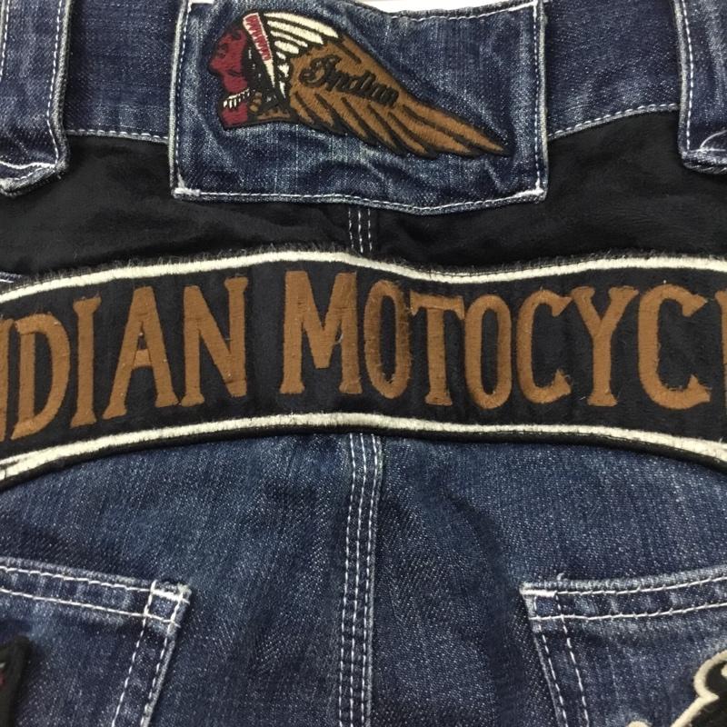 インディアン INDIAN パンツ デニム、ジーンズ デニムパンツ ストレートパンツ スリムパンツ カジュアルパンツ 28インチ ロゴ、文字 インディゴ / インディゴ /  メンズ USED 古着 中古 10120467