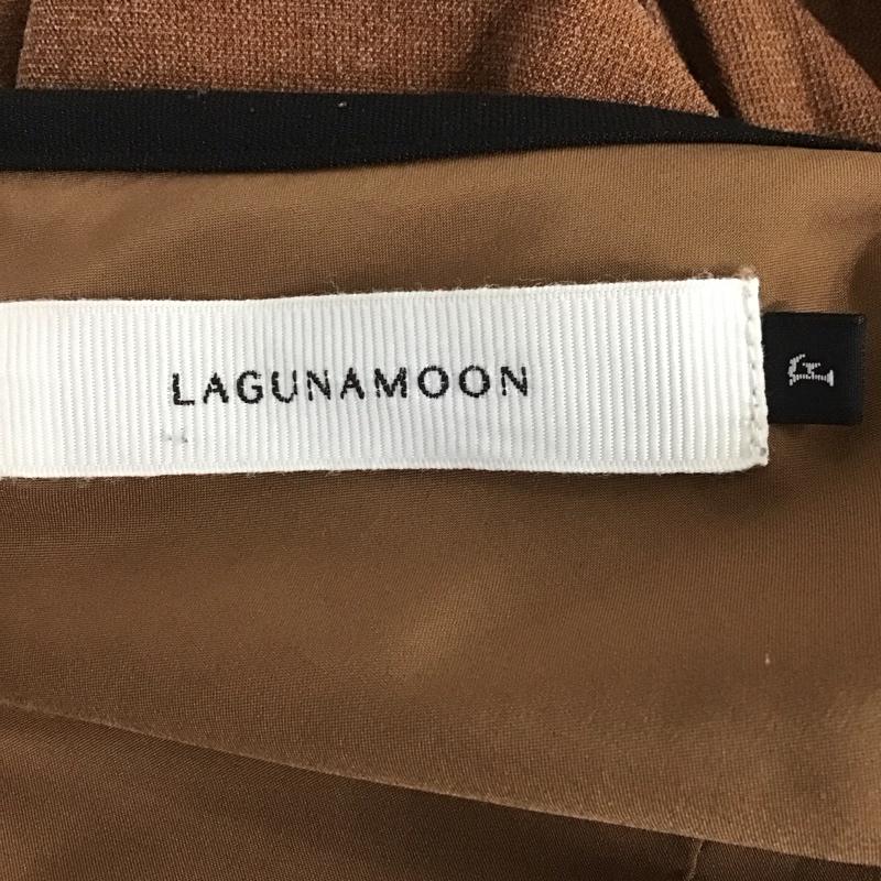 ラグナムーン LAGUNAMOON ワンピース ロングスカート 032050303101 サイドプリーツパイピングキャミワンピース FREE 無地 茶 / ブラウン /  レディース USED 古着 中古 10131489