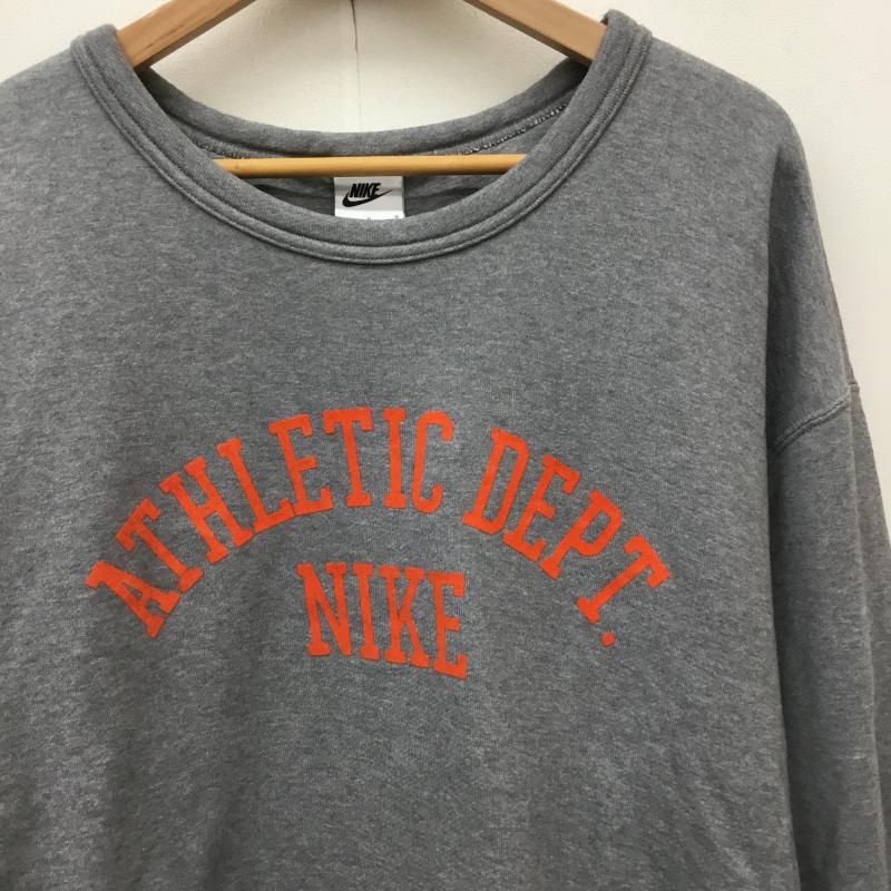 ナイキ NIKE トレーナー 長袖 DX0026-091 L ロゴ、文字 灰 / グレー /  メンズ USED 古着 中古 10141444
