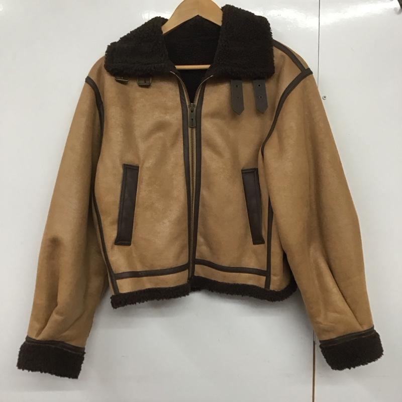 スライ SLY ジャケット、上着 ジャンパー、ブルゾン 030CAY30-5420 TUCK SLEEVE CROP B-3 JK 2 無地 茶 / ブラウン /  レディース USED 古着 中古 10140506