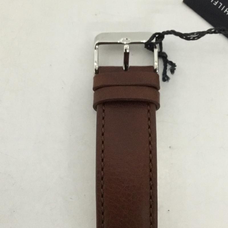 トミーヒルフィガー TOMMY HILFIGER 腕時計 アナログ（クォーツ式） TH 248.1.14.1685 レザーベルト ロゴ、文字 茶 / ブラウン / X 紺 / ネイビー / X 銀 / シルバー /  メンズ USED 古着 中古 10129480