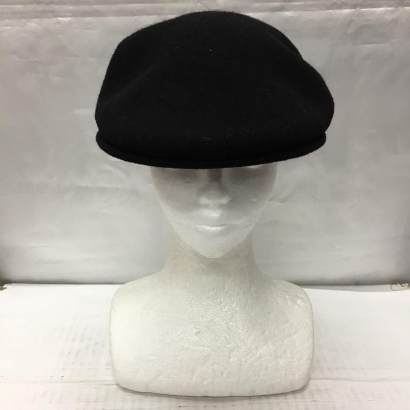 カンゴール KANGOL 帽子 ハンチング WOOL 504 ロゴ、文字 黒 / ブラック /  メンズ USED 古着 中古 10106214