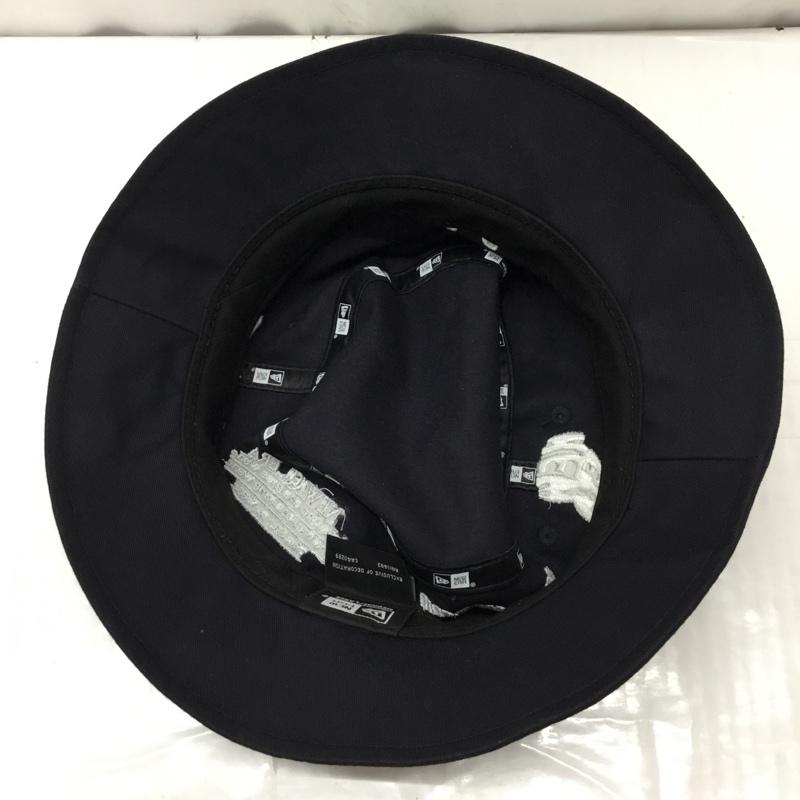 ニューエラ NEW ERA 帽子 ハット バケットハット ロゴ 刺繍 紺 / ネイビー /  メンズ USED 古着 中古 10111055