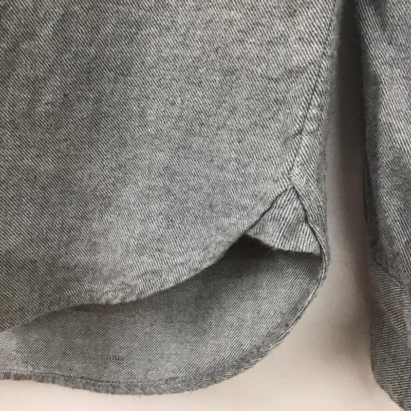 マリネロ MARINERO シャツ、ブラウス 長袖 長袖シャツ 無地シャツ ノーカラーシャツ 1 無地 灰 / グレー /  メンズ USED 古着 中古 10131765