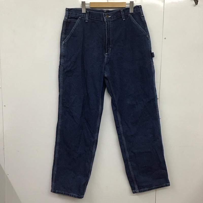 カーハート Carhartt パンツ デニム、ジーンズ デニムパンツ ワイドパンツ カジュアルパンツ 34インチ 無地 インディゴ / インディゴ /  メンズ USED 古着 中古 10151123