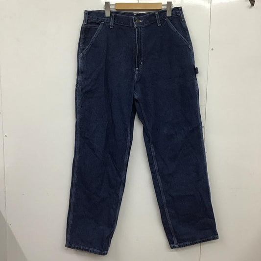 カーハート Carhartt パンツ デニム、ジーンズ デニムパンツ ワイドパンツ カジュアルパンツ 34インチ 無地 インディゴ / インディゴ /  メンズ USED 古着 中古 10151123