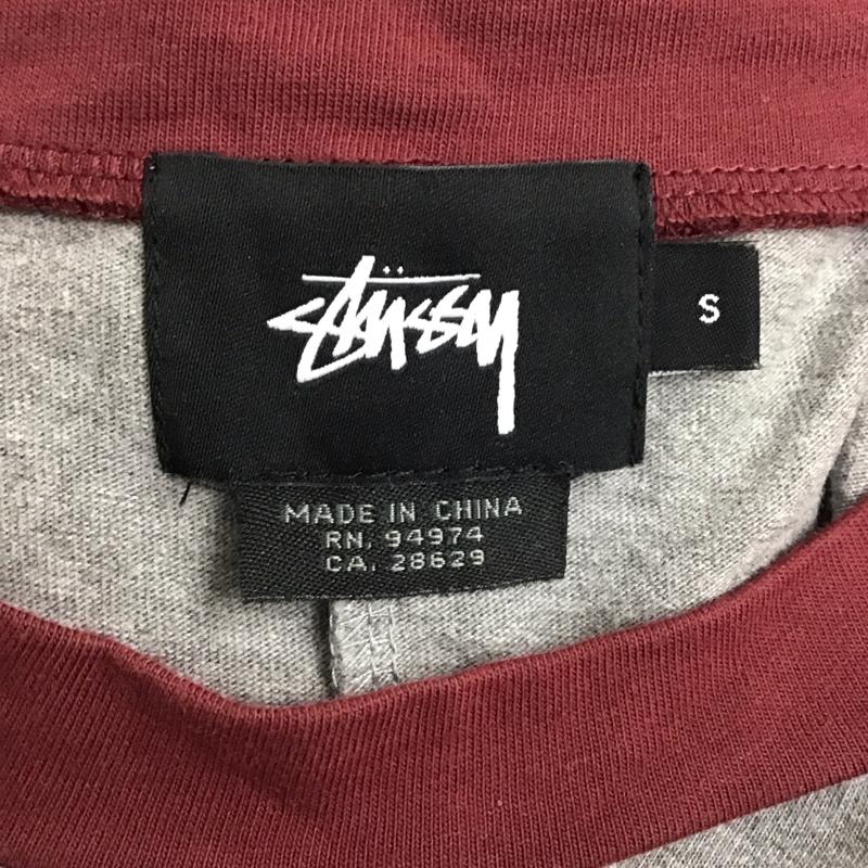 ステューシー STUSSY ワンピース ひざ丈スカート 半袖ワンピース クルーネックワンピース タイトワンピース S ロゴ、文字 灰 / グレー /  レディース USED 古着 中古 10119471