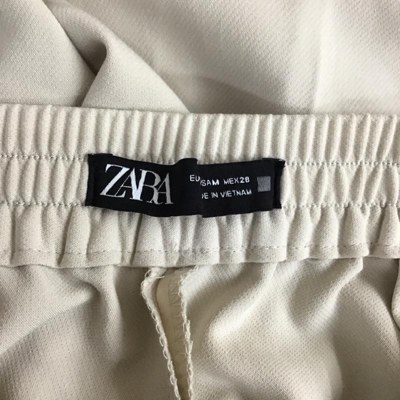 ザラ ZARA パンツ スラックス スラックスパンツ ワイドパンツ カジュアルパンツ センタータックパンツ M 無地 ベージュ / ベージュ /  レディース USED 古着 中古 10115182