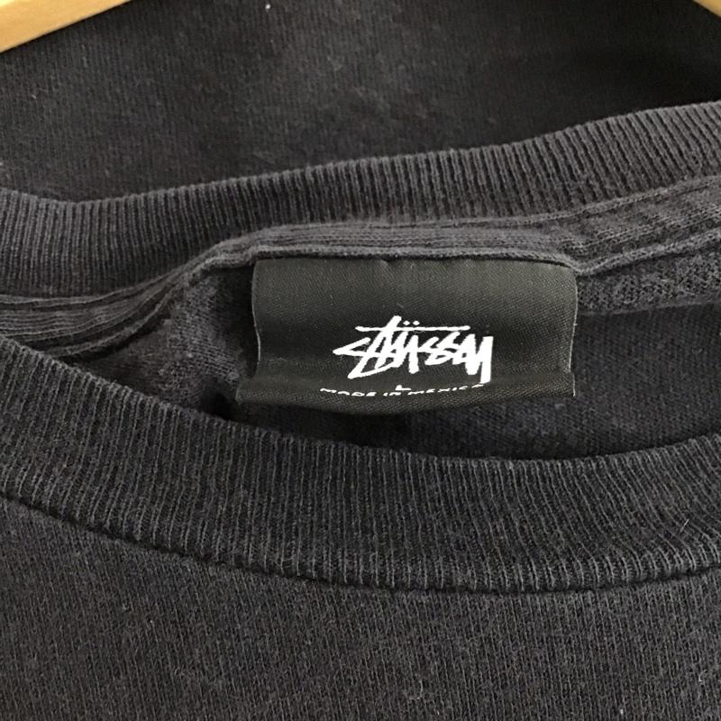 ステューシー STUSSY Tシャツ 半袖 半袖カットソー プリントTシャツ クルーネックカットソー L ロゴ、文字 ダークグレー / ダークグレー /  メンズ USED 古着 中古 10151009