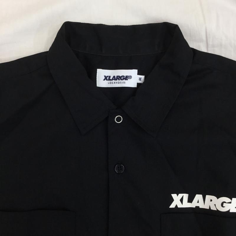 エクストララージ XLARGE シャツ、ブラウス 半袖 M ロゴ、文字 黒 / ブラック /  メンズ USED 古着 中古 10110707