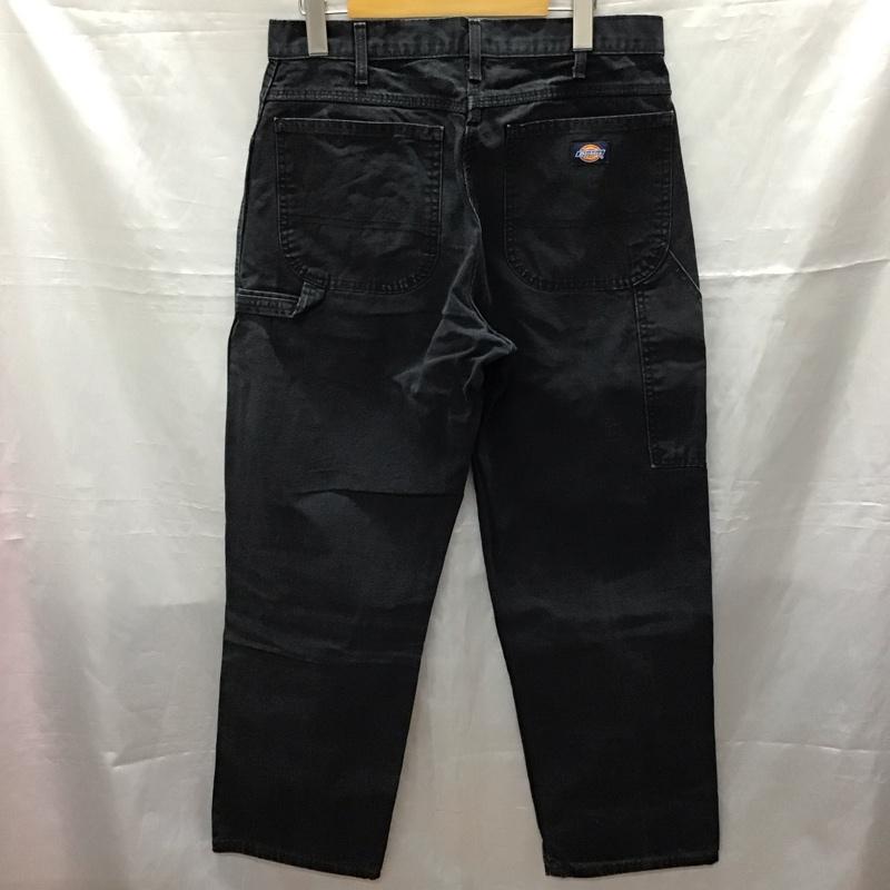 ディッキーズ Dickies パンツ デニム、ジーンズ デニムジーンズ ワイドパンツ ストレートパンツ 32インチ 無地 黒 / ブラック /  メンズ USED 古着 中古 10116210