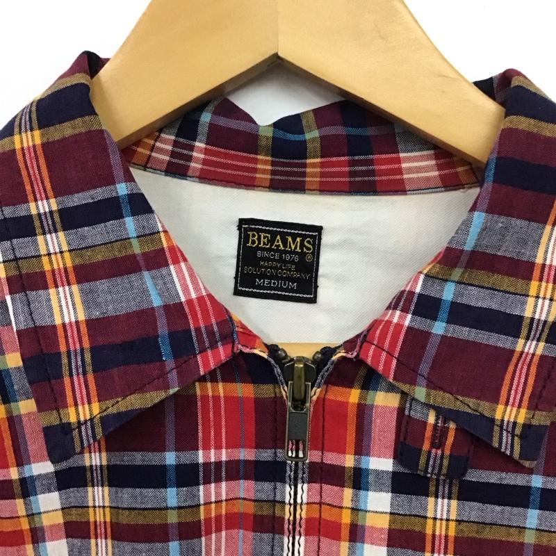 ビームス BEAMS ジャケット、上着 ジャケット、ブレザー ジップアップジャケット カラージャケット チェックジャケット M チェック マルチカラー / マルチカラー /  メンズ USED 古着 中古 10131256