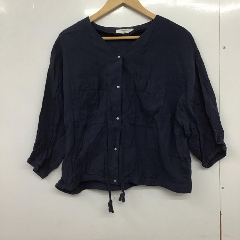 サマンサモスモスブルー Samansa Mos2 blue シャツ、ブラウス 七分袖 FREE 無地 青 / ブルー /  レディース USED 古着 中古 10146758