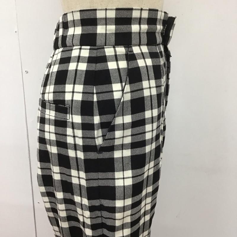 スライ SLY パンツ スラックス 030EAR31-1960 COLOR PLAID FLARE 1 チェック 白 / ホワイト / X 黒 / ブラック /  レディース USED 古着 中古 10108483