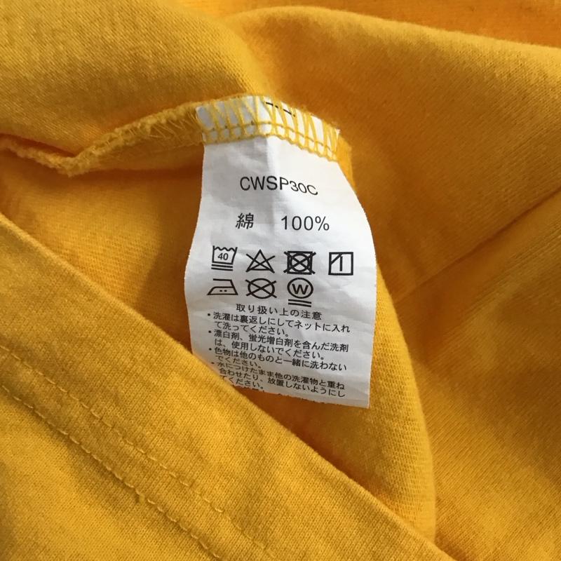 チャンピオン Champion ワンピース ひざ丈スカート CWSP30C Tシャツワンピース カットソー FREE ロゴ、文字 黄 / イエロー /  レディース USED 古着 中古 10120240