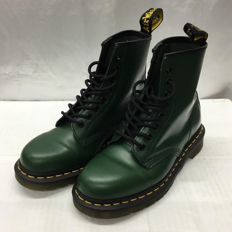 ドクターマーチン Dr.Martens ブーツ ショートブーツ 1460 8ホール レザー UK6 US：7 無地 緑 / グリーン /  メンズ USED 古着 中古 10122201