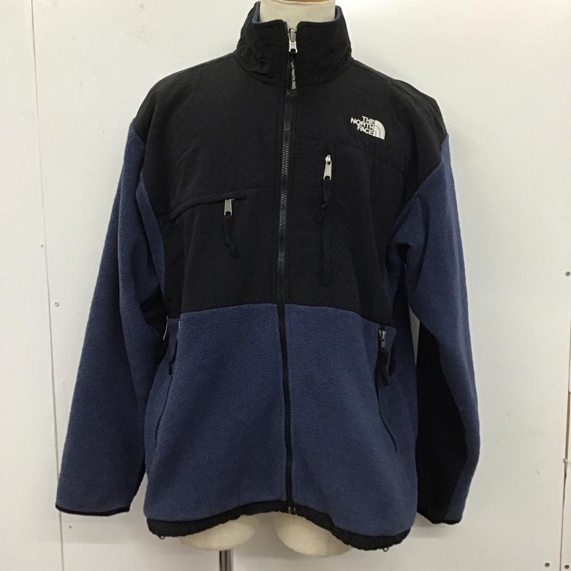 ザノースフェイス THE NORTH FACE ジャケット、上着 ジャンパー、ブルゾン フリースジャケット L ロゴ、文字 黒 / ブラック / X 紺 / ネイビー /  メンズ USED 古着 中古 10124517