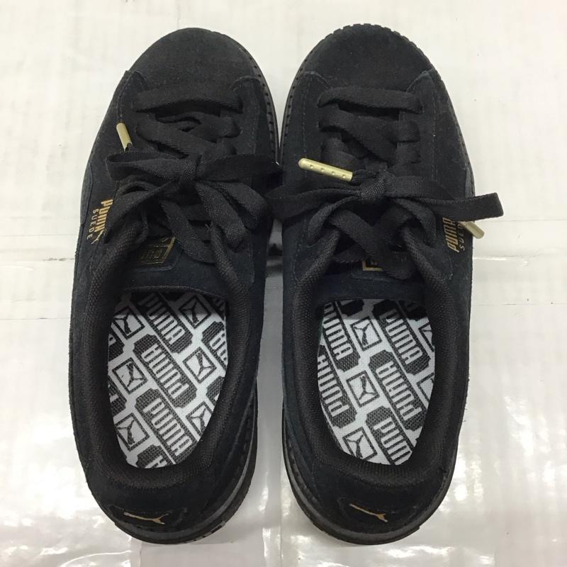 プーマ PUMA スニーカー スニーカー 365830-01 スウェード プラットフォーム 23cm 23.0cm ロゴ、文字 黒 / ブラック /  レディース USED 古着 中古 10115651