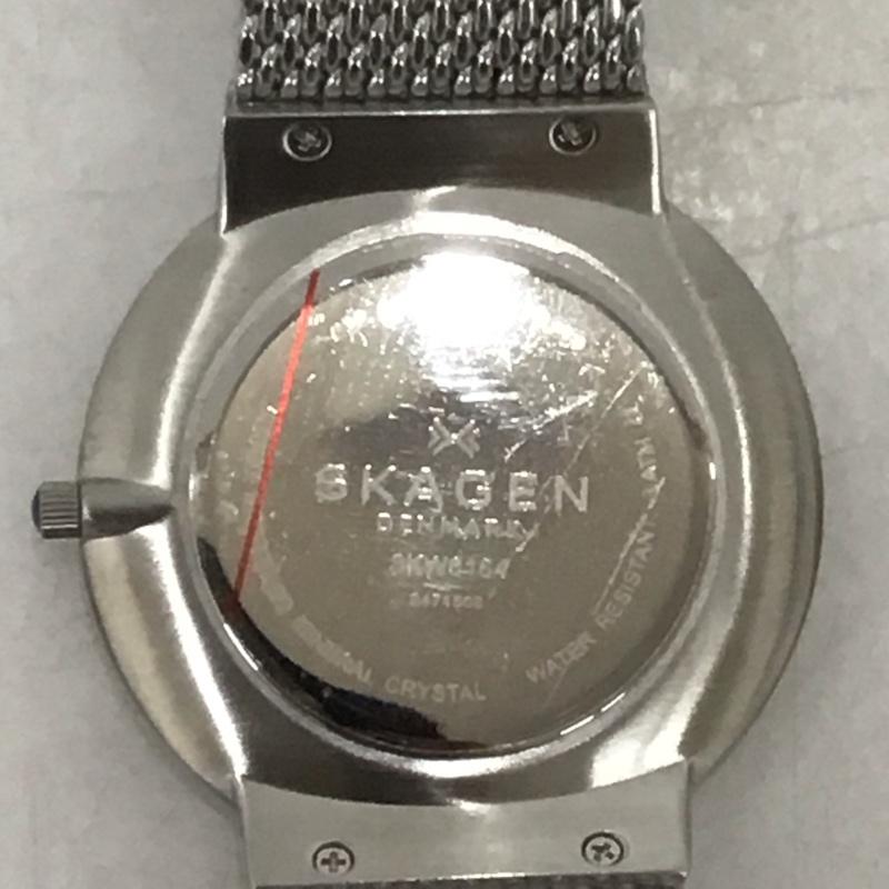 スカーゲン SKAGEN 腕時計 アナログ（クォーツ式） SKW6164 箱有 ロゴ、文字 銀 / シルバー / X 紺 / ネイビー /  メンズ USED 古着 中古 10134344