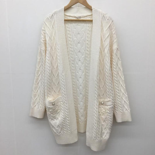 アクシーズファム axes femme カーディガン 長袖 MR169X07 M  白 / ホワイト /  レディース USED 古着 中古 10144632