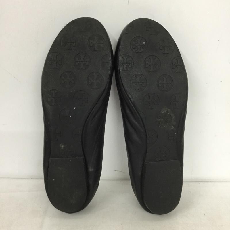 トリーバーチ TORY BURCH パンプス パンプス フラットシューズ ロゴ、文字 黒 / ブラック / X 金 / ゴールド /  レディース USED 古着 中古 10149814