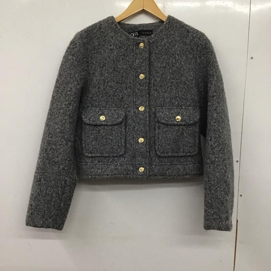 ザラ ZARA ジャケット、上着 ジャケット、ブレザー M 無地 灰 / グレー /  レディース USED 古着 中古 10139858